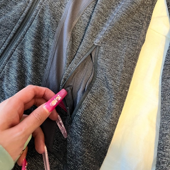 Lululemon athletics polo neck active wear zip up heathered grey - Picture 9 of 9